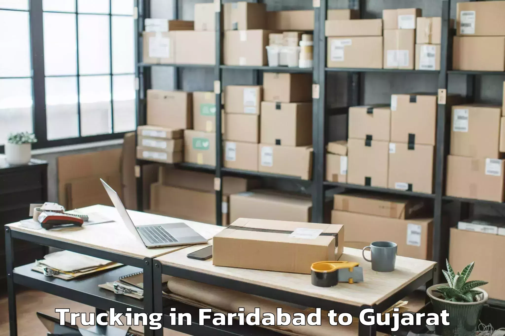 Professional Faridabad to Gujarat University Ahmedabad Trucking